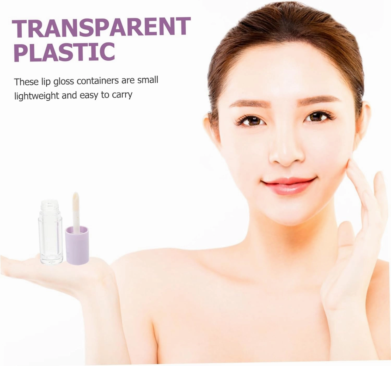 14pcs Clear Lip Gloss Tubes with Wands Portable Plastic Lip Gloss Containers Cute Lightweight and for Makeup Bags