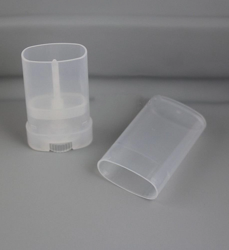 15 ML Clear Empty Plastic Oval Deodorant Containers Lip Balm Tubes for Lipstick, Crayon,chapstick,homemade Lip Balm,BPA Free (25 Pcs)