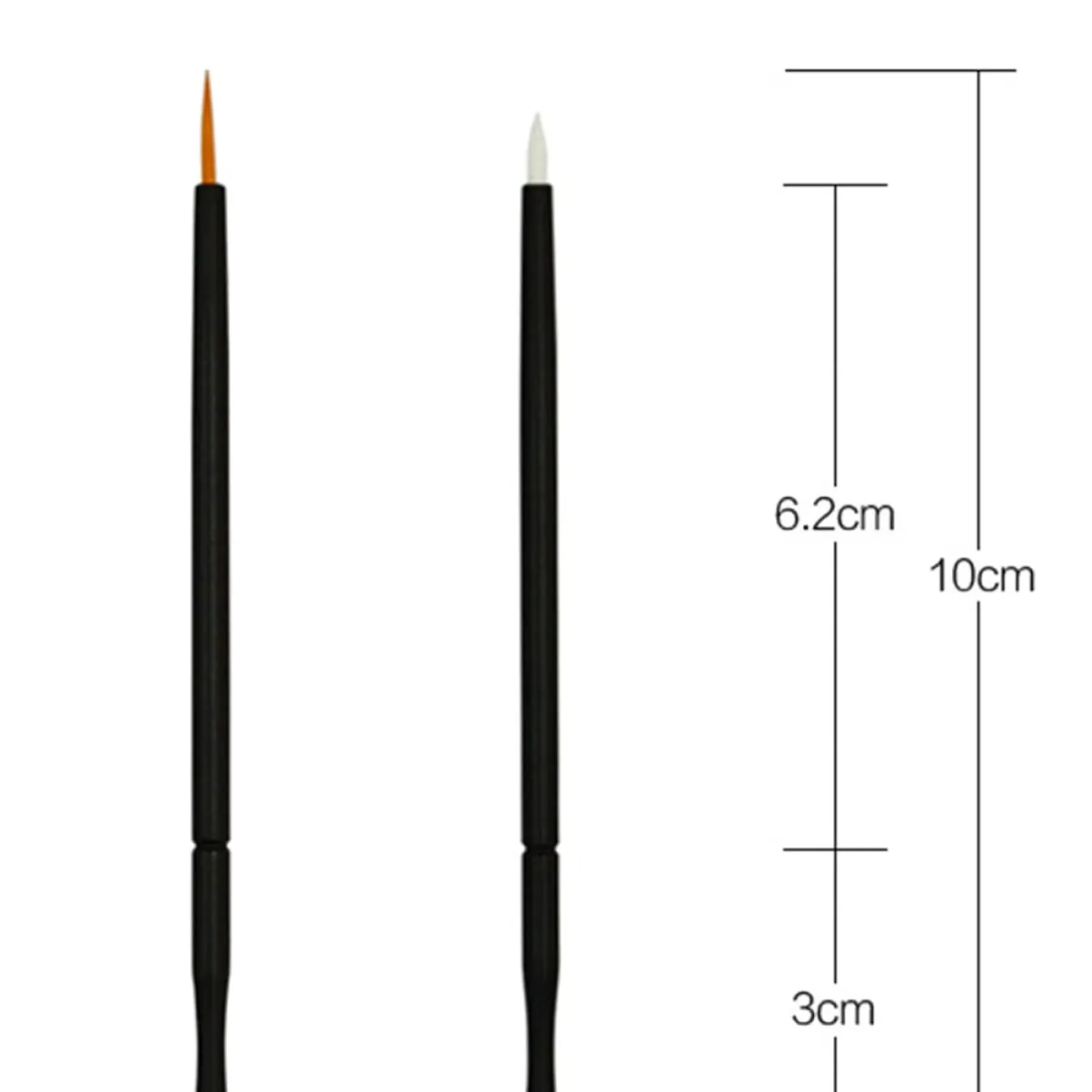 200pcs Disposable Eyeliner Lipstick Applicators Black and Orange Handles Precision Applicators for Liquid Eyeliner Lip Gloss and Eye Makeup for Professional and Home Use