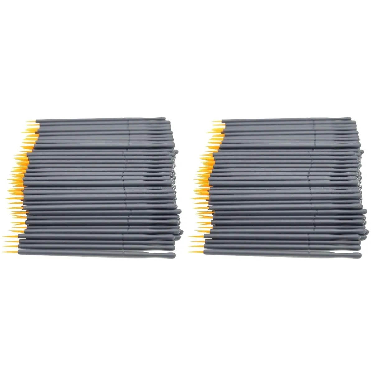200pcs Disposable Eyeliner Lipstick Applicators Black and Orange Handles Precision Applicators for Liquid Eyeliner Lip Gloss and Eye Makeup for Professional and Home Use