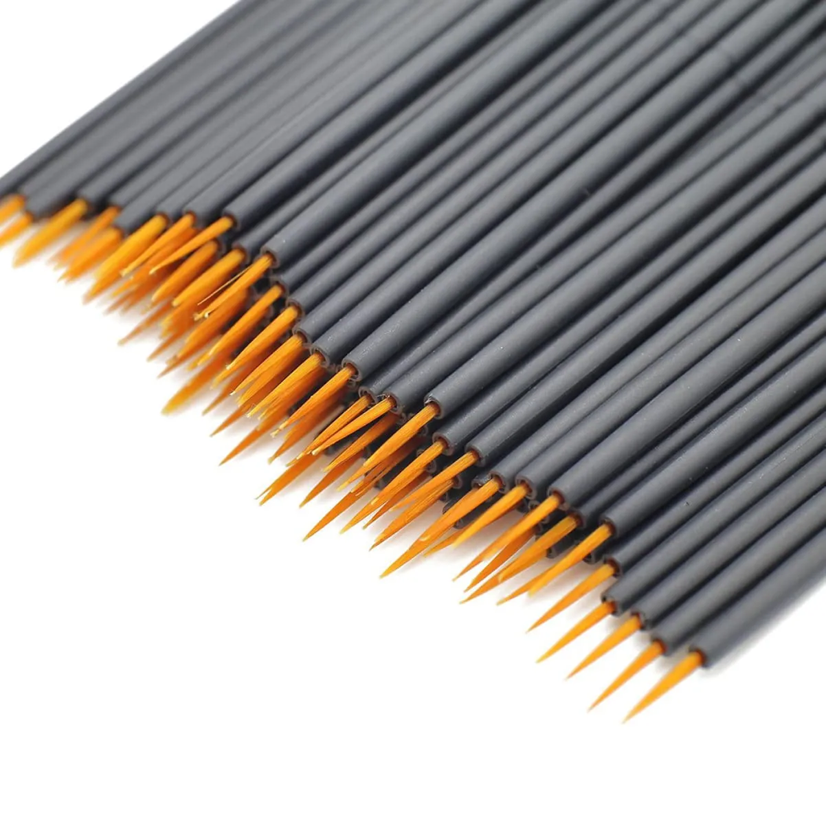 200pcs Disposable Eyeliner Lipstick Applicators Black and Orange Handles Precision Applicators for Liquid Eyeliner Lip Gloss and Eye Makeup for Professional and Home Use