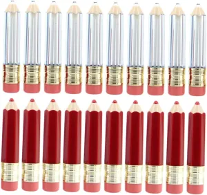 20Pcs Pencil Shape Empty Lip Gloss Tubes Refillable Lip Balm Containers for DIY Lip Gloss for Travel Daily Use for Beginners Making