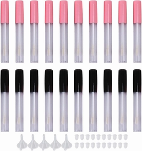 20pcs Clear Refillable Lip Gloss Tubes with Wand Brush | Leak Proof Mini Lip Balm Bottles for DIY Makeup/Travel | Sustainable Empty Containers for Lipstick & Gloss
