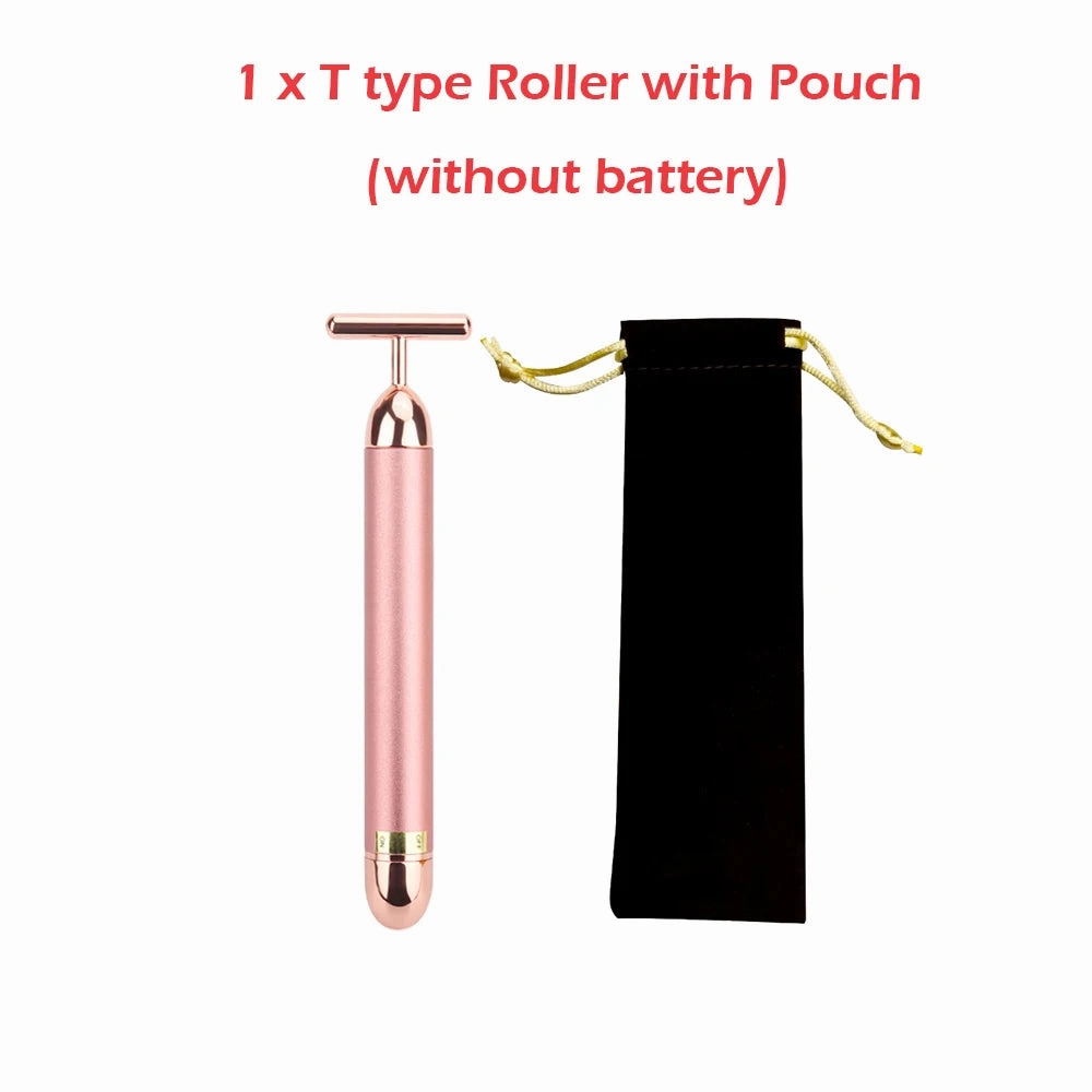 24K Gold Roller Vibrating Facial Massager