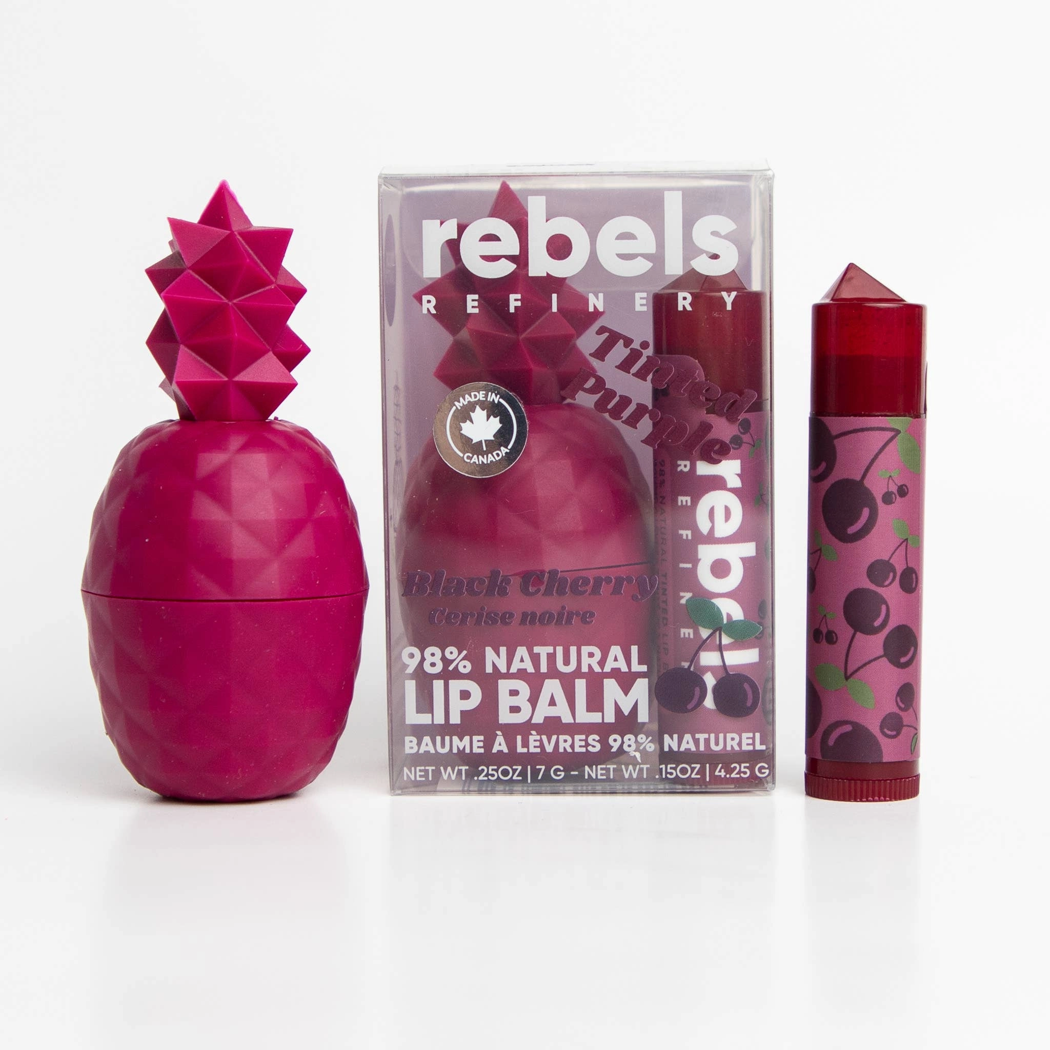 2 Pack Tinted Pineapple & Stick Lip Balm by Rebels Refinery