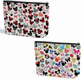 2PCS Cute Cartoon Mouse Print Makeup Bag Magic Cartoon Mouse Cosmetic Bag for Women Animal Lovers Gifts for Women Female Her Daughter Cousin Best Friend Bestie BFF Mothers Day Graduation Birthday