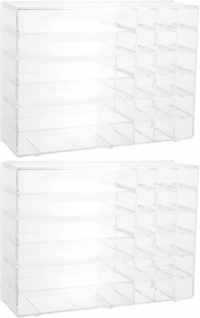 2pcs makeup storage box cosmetics lip gloss clear makeup holder lip gloss holder small makeup storage lipstick organizer make up organiser Makeup Organizer tray Acrylic drawer