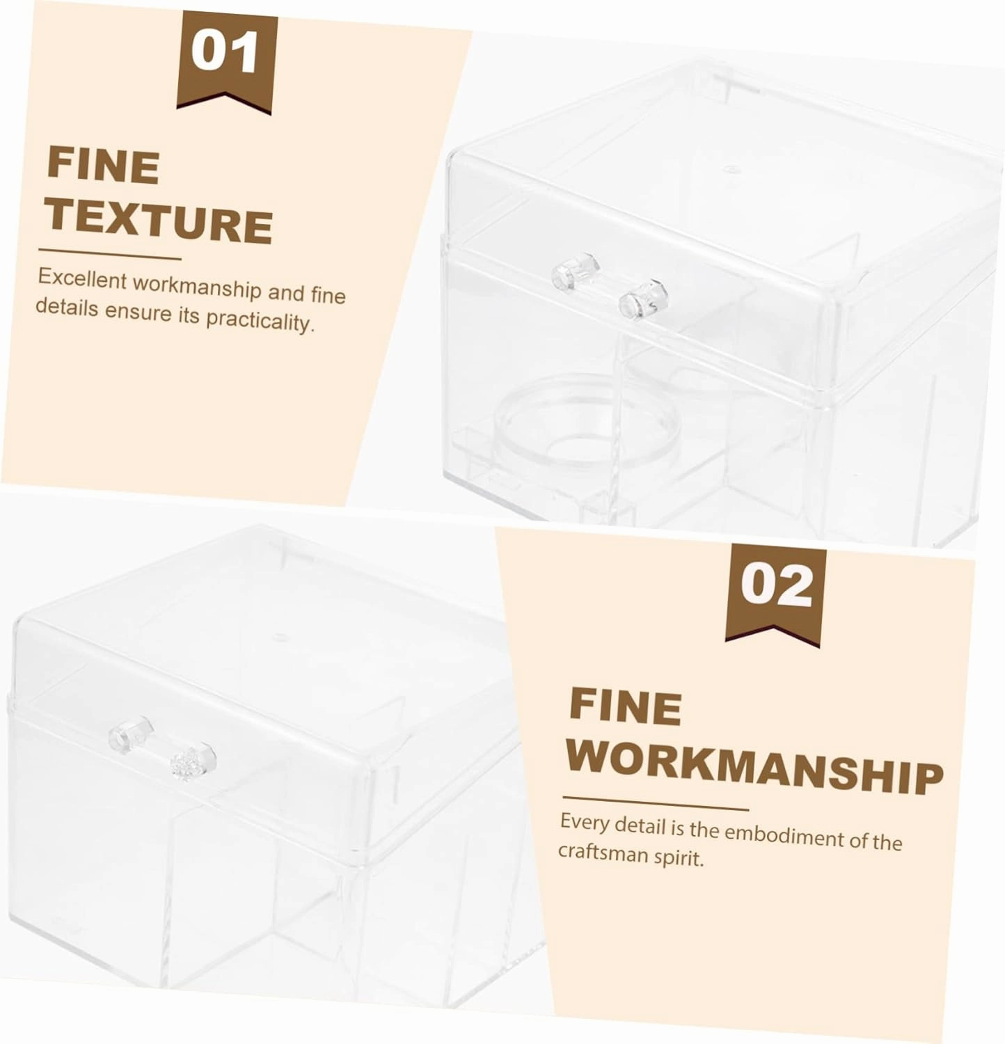 2Pcs Makeup Storage Box Makeup Lip Gloss Clear lipglosses Lipstick Organizer Tower Jewelry Organizer Tray Acrylic Cosmetics Organizer Cosmetic Rack Makeup Cotton Organizer