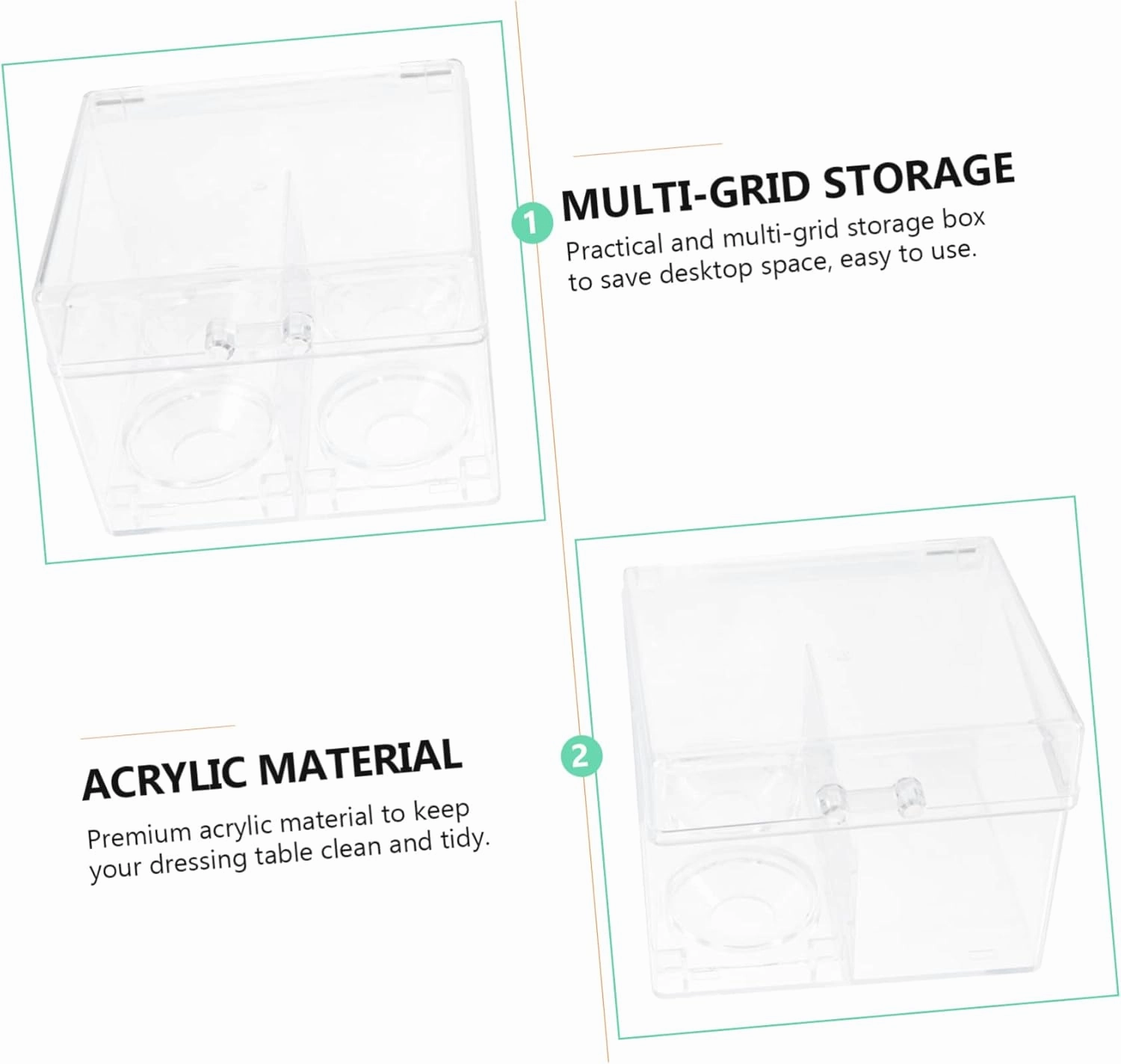 2Pcs makeup storage box makeup lip gloss clear lipglosses lipstick organizer tower jewelry organizer tray Acrylic Cosmetics Organizer Cosmetic rack Makeup Cotton Organizer