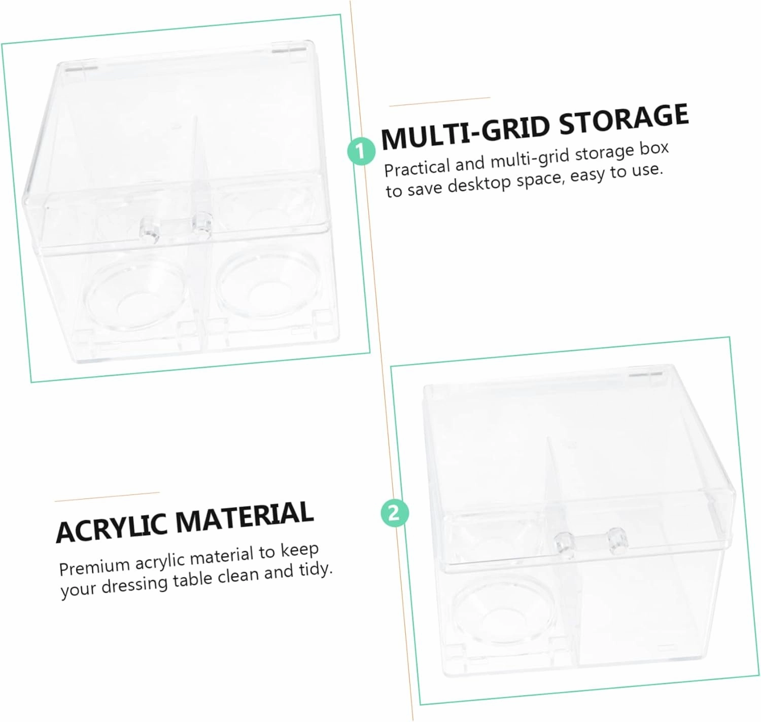 2Pcs makeup storage box makeup lip gloss clear lipglosses lipstick organizer tower jewelry organizer tray Acrylic Cosmetics Organizer Cosmetic rack Makeup Cotton Organizer