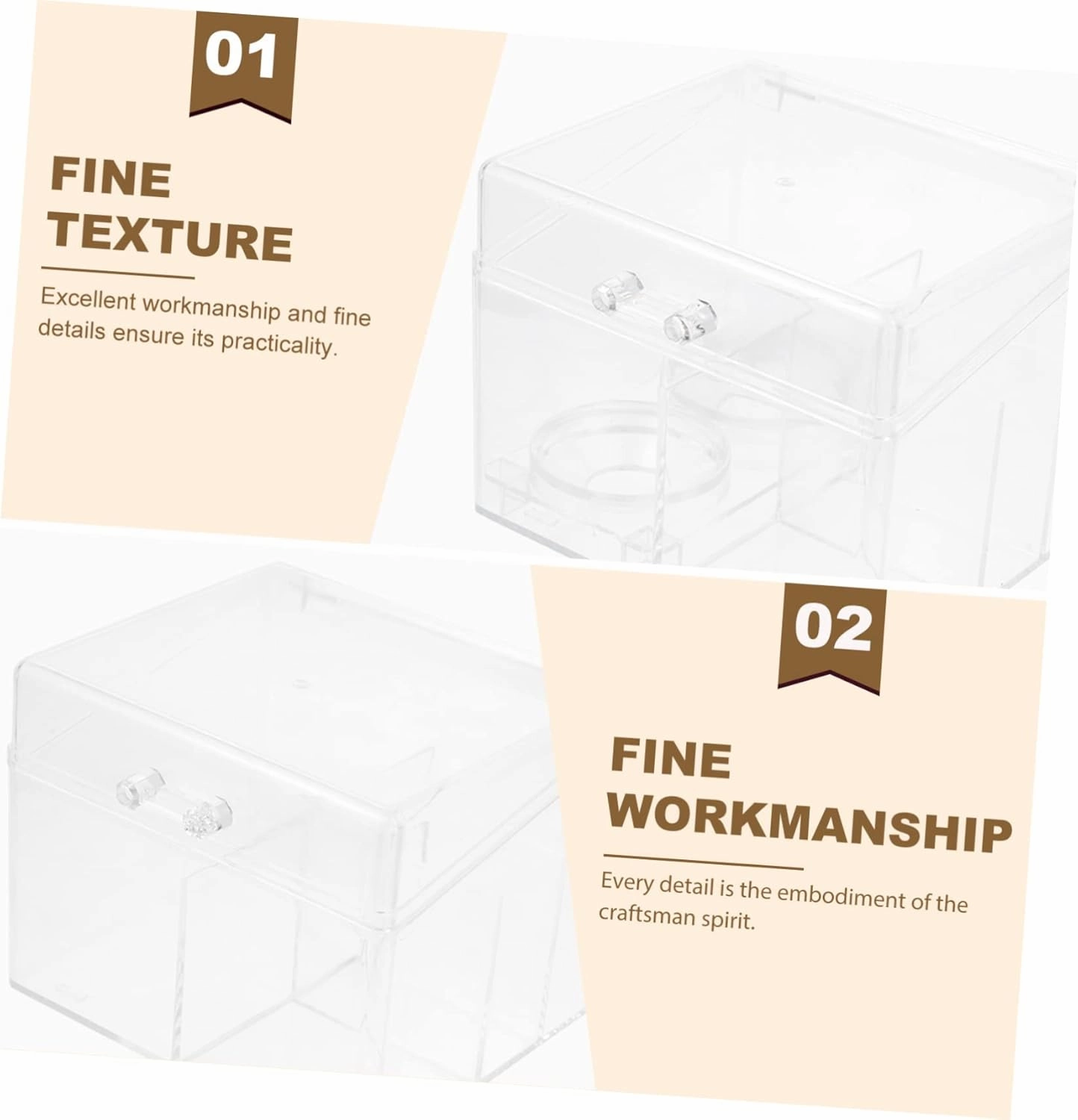2Pcs Makeup Storage Box Makeup Lip Gloss Clear lipglosses Lipstick Organizer Tower Jewelry Organizer Tray Acrylic Cosmetics Organizer Cosmetic Rack Makeup Cotton Organizer