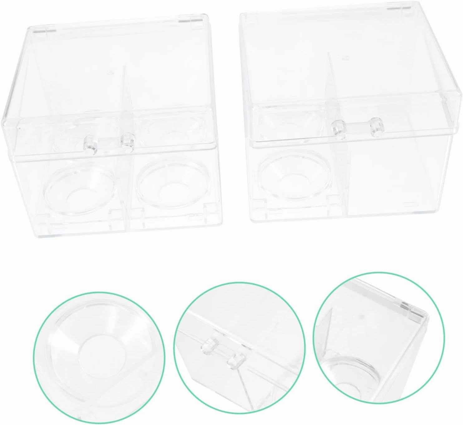 2Pcs makeup storage box makeup lip gloss clear lipglosses lipstick organizer tower jewelry organizer tray Acrylic Cosmetics Organizer Cosmetic rack Makeup Cotton Organizer (As Shown 1 12x10.8cm)