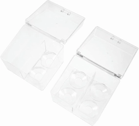 2Pcs makeup storage box makeup lip gloss clear lipglosses lipstick organizer tower jewelry organizer tray Acrylic Cosmetics Organizer Cosmetic rack Makeup Cotton Organizer (As Shown 1 12x10.8cm)