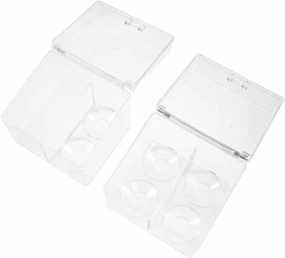 2Pcs makeup storage box makeup lip gloss clear lipglosses lipstick organizer tower jewelry organizer tray Acrylic Cosmetics Organizer Cosmetic rack Makeup Cotton Organizer (As Shown 1 12x10.8cm)