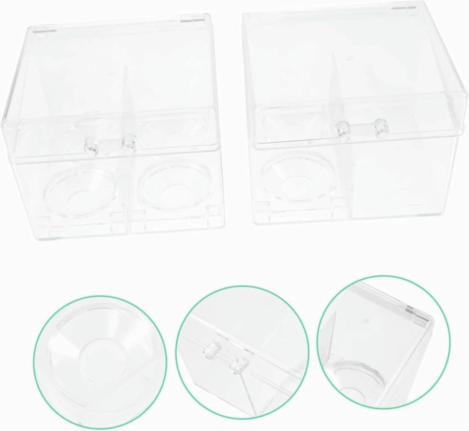 2Pcs makeup storage box makeup lip gloss clear lipglosses lipstick organizer tower jewelry organizer tray Acrylic Cosmetics Organizer Cosmetic rack Makeup Cotton Organizer (As Shown 1 12x10.8cm)