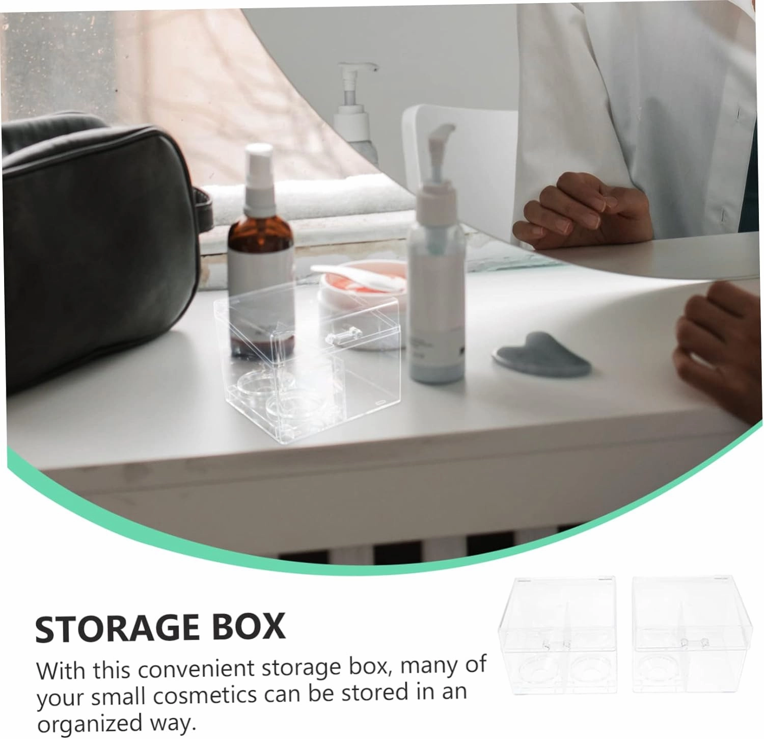 2Pcs makeup storage box makeup lip gloss clear lipglosses lipstick organizer tower jewelry organizer tray Acrylic Cosmetics Organizer Cosmetic rack Makeup Cotton Organizer