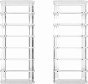 2Pcs partition storage display rack acrylic organizer acrylic eyeshadow organizer makeup clear plastic tray Lip Gloss Storage Rack Cosmetics Display Holder handbag household