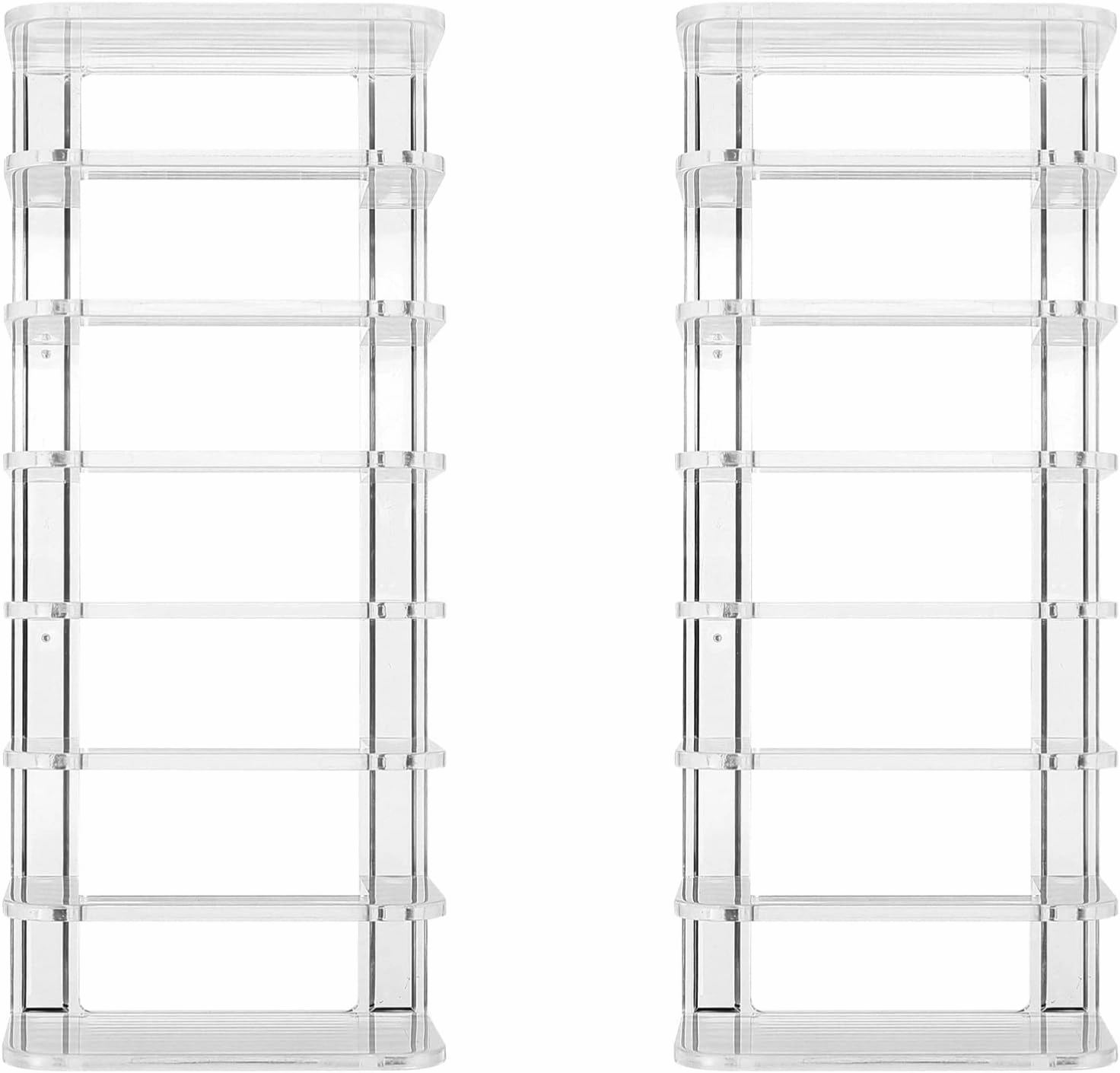 2Pcs partition storage display rack acrylic organizer acrylic eyeshadow organizer makeup clear plastic tray Lip Gloss Storage Rack Cosmetics Display Holder handbag household