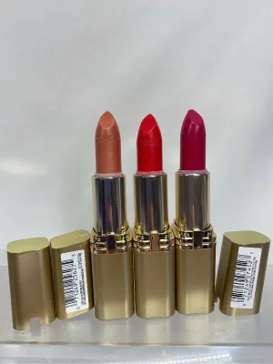 (3) L’oreal 417/262/185 Rose Peach Fuzz Magenta Color Riche Lipstick Corals Reds