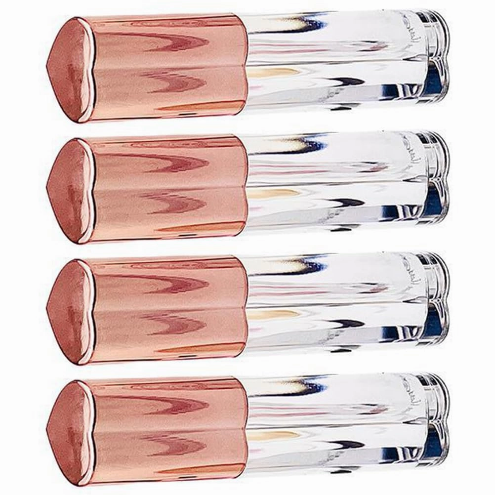 4pcs Empty Lip Gloss Tube Refillable Empty Lip Balm Gloss Containers Travel Bracket Plastic Cosmetic Containers for Women Girls DIY Makeup