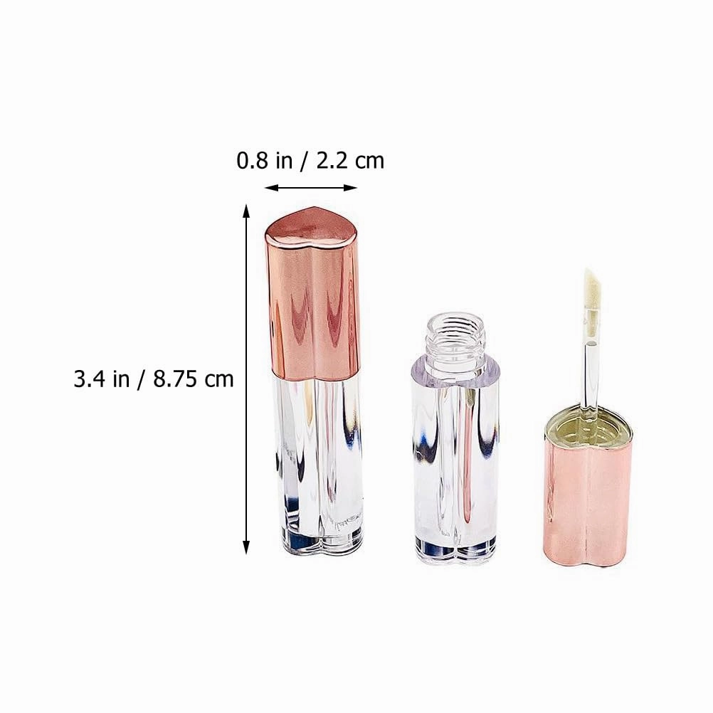 4pcs Empty Lip Gloss Tube Refillable Empty Lip Balm Gloss Containers Travel Bracket Plastic Cosmetic Containers for Women Girls DIY Makeup