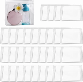50 PCS Mini Clear Makeup Bag,Small Clear Zipper Pouch Travel Bag for Toiletries Plastic Cosmetic Organizer Waterproof，for Swimsuit Bikini Travel Vacation(5.9 x 5.1 x 1.4 Inch)