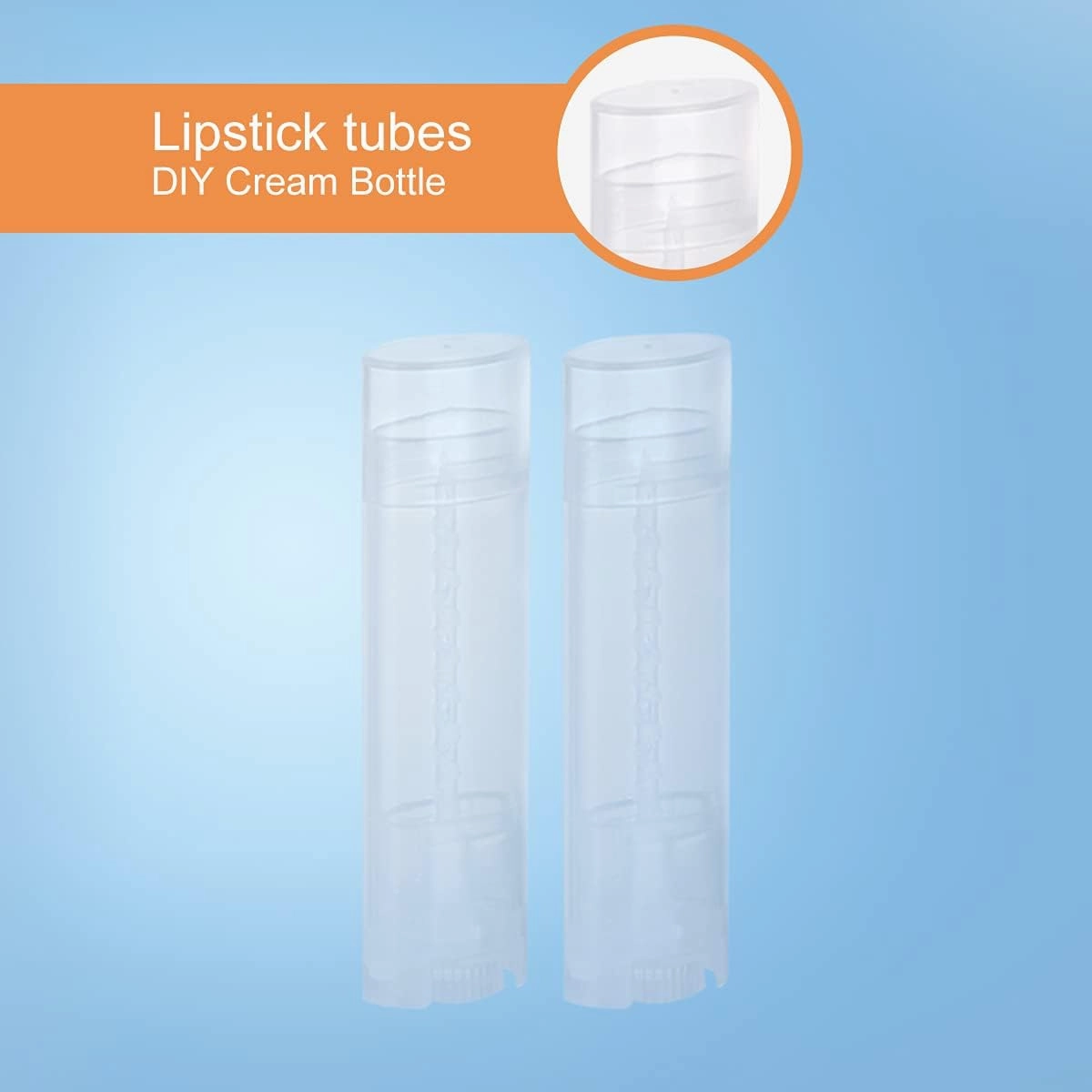 5ml Oval Lip Balm Tubes,100PCS Plastic Clear Empty Oval Oval Deodorant Containers Lip Gloss Container Holder With Caps