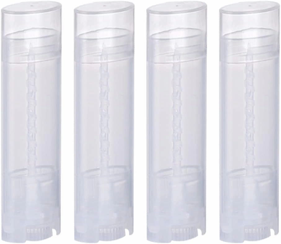 5ml Oval Lip Balm Tubes,100PCS Plastic Clear Empty Oval Oval Deodorant Containers Lip Gloss Container Holder With Caps