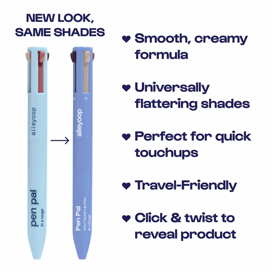 Alleyoop Pen Pal 4-in-1 Eye, Brow, Lip & Highlight Pen - Berry Busy