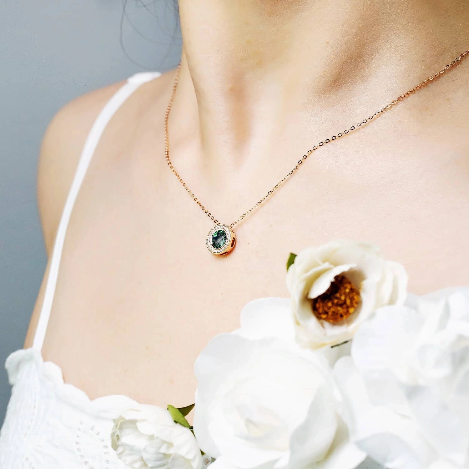 Baby Lotus - Forest Necklace