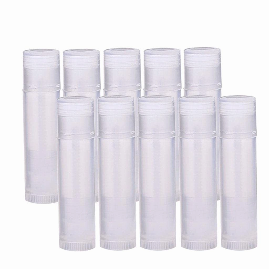 barenx 10 Pieces 5G Empty Lipstick Tubes Refillable Lip Gloss Balm Bottles Vials - Clear