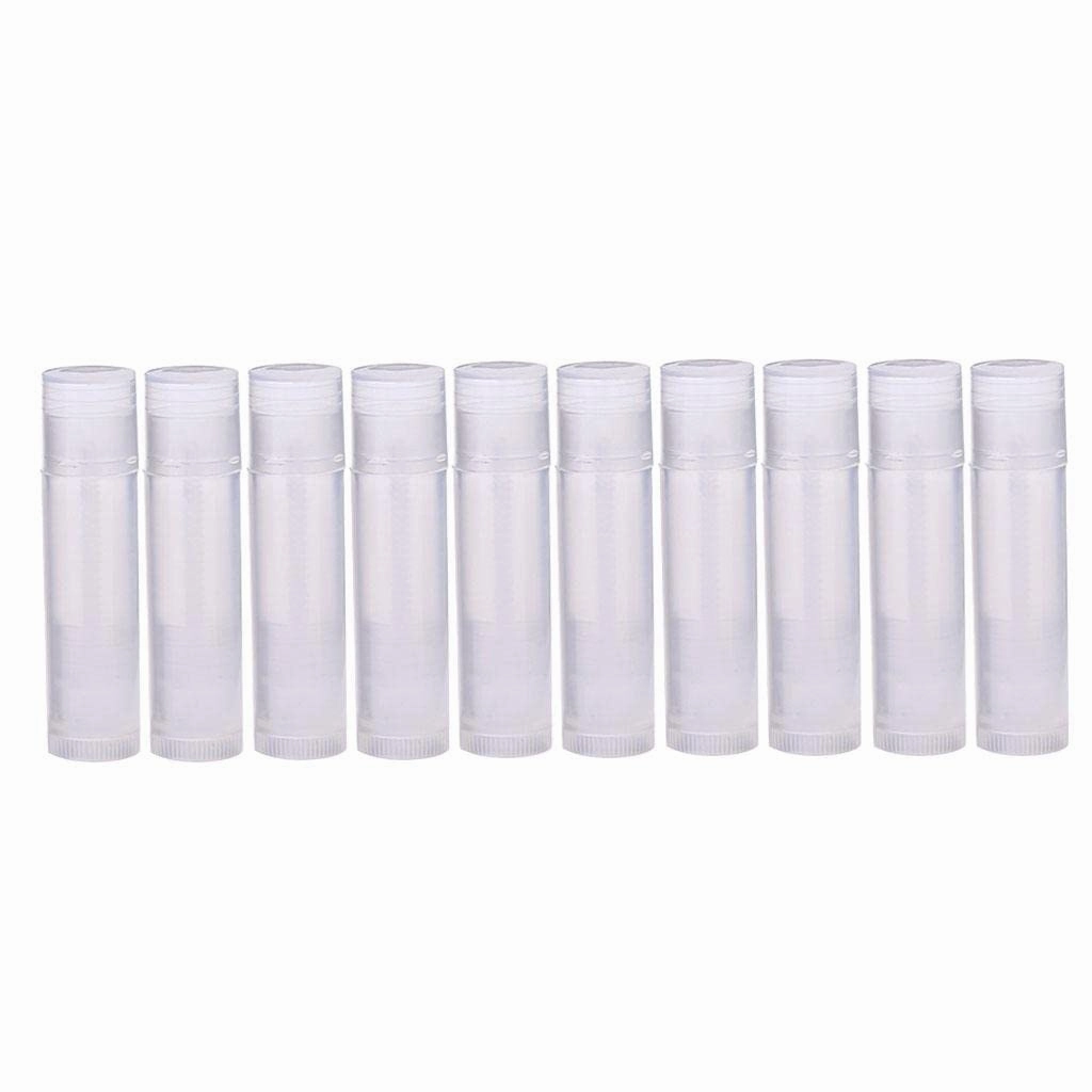 barenx 10 Pieces 5G Empty Lipstick Tubes Refillable Lip Gloss Balm Bottles Vials - Clear