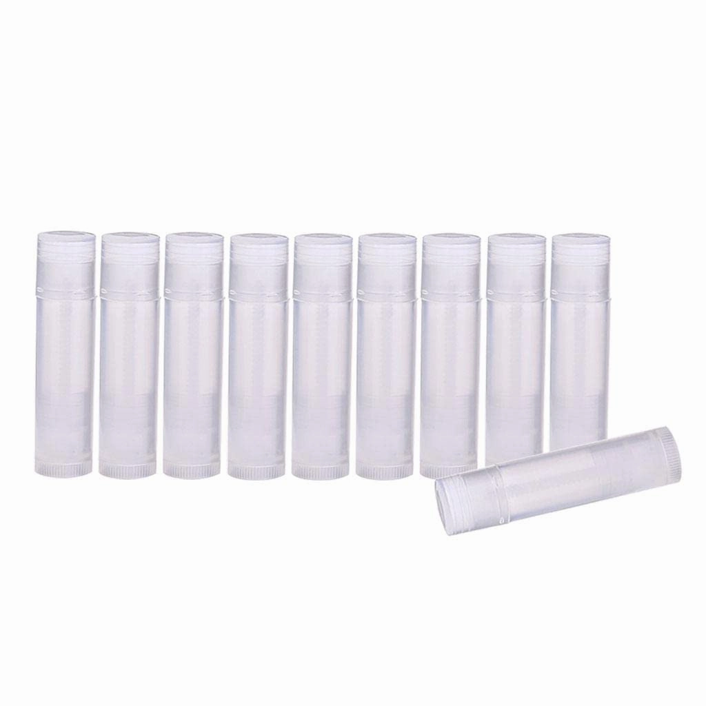 barenx 10 Pieces 5G Empty Lipstick Tubes Refillable Lip Gloss Balm Bottles Vials - Clear