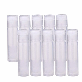 barenx 10 Pieces 5G Empty Lipstick Tubes Refillable Lip Gloss Balm Bottles Vials - Clear