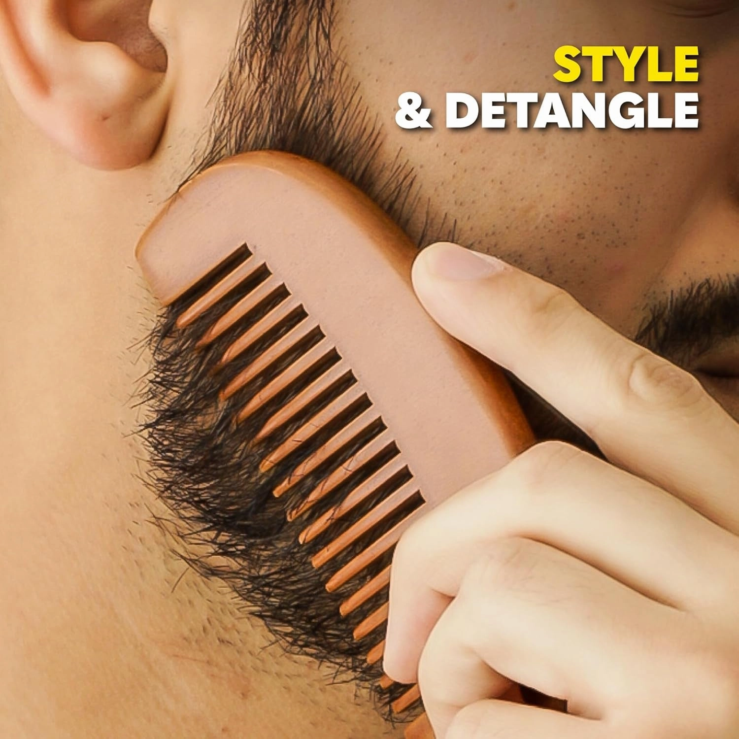 Beard Growth Kit - Derma Roller, Beard Growth Oil, Sandalwood Beard Balm, Beard Comb - Gift Set