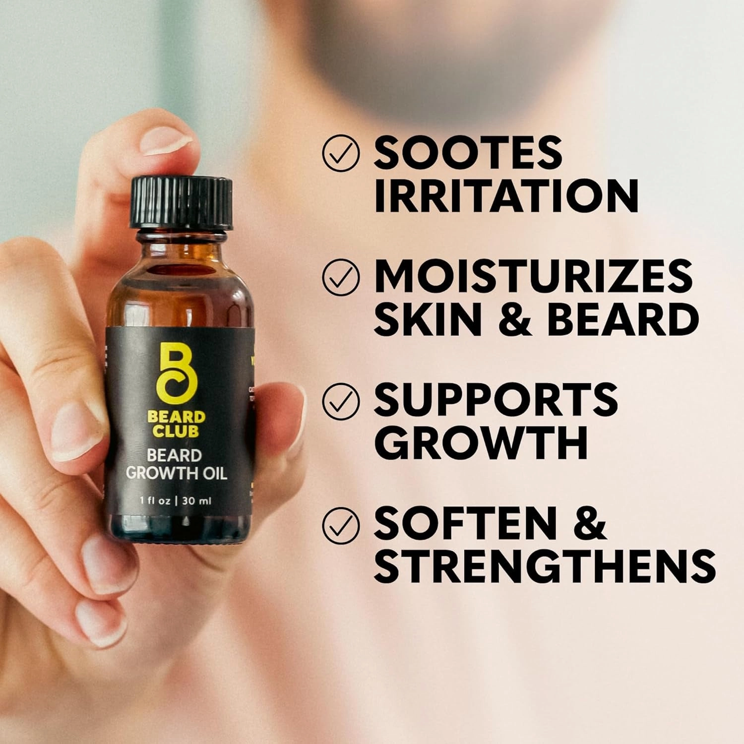 Beard Growth Kit - Derma Roller, Beard Growth Oil, Sandalwood Beard Balm, Beard Comb - Gift Set