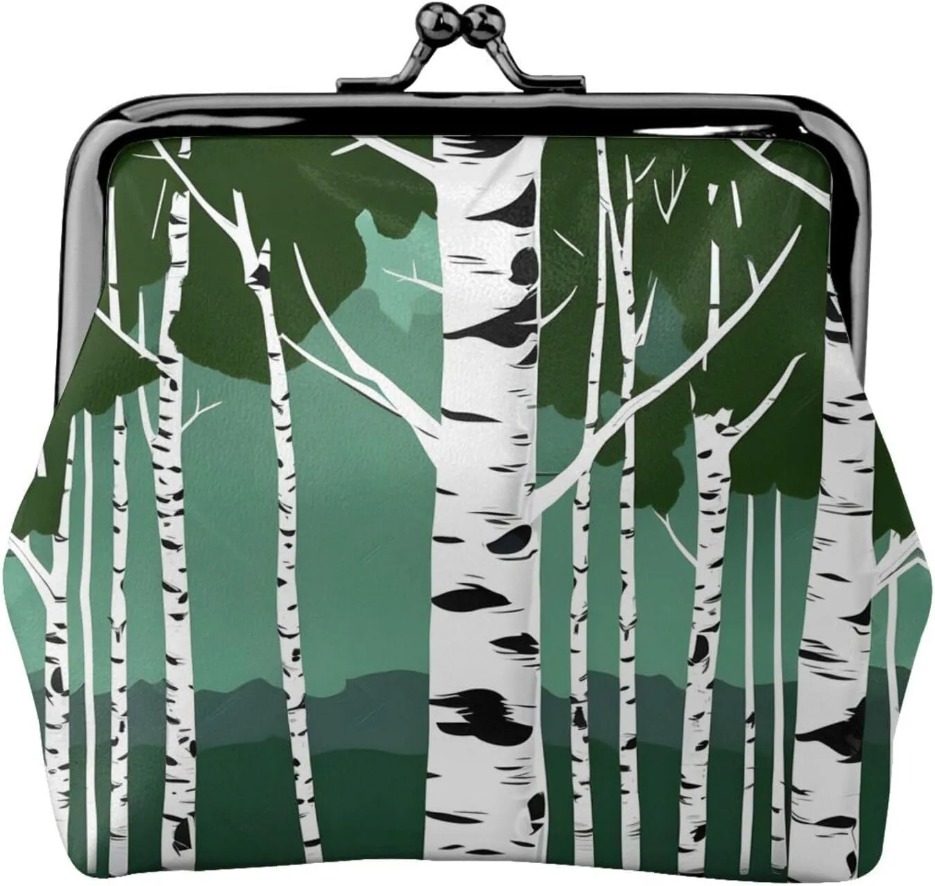 Birch Trees print Coin Purse, Mini Change Purse for Women Small Coin Purse for Key Headset Lipstick