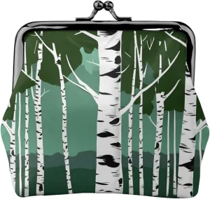 Birch Trees print Coin Purse, Mini Change Purse for Women Small Coin Purse for Key Headset Lipstick