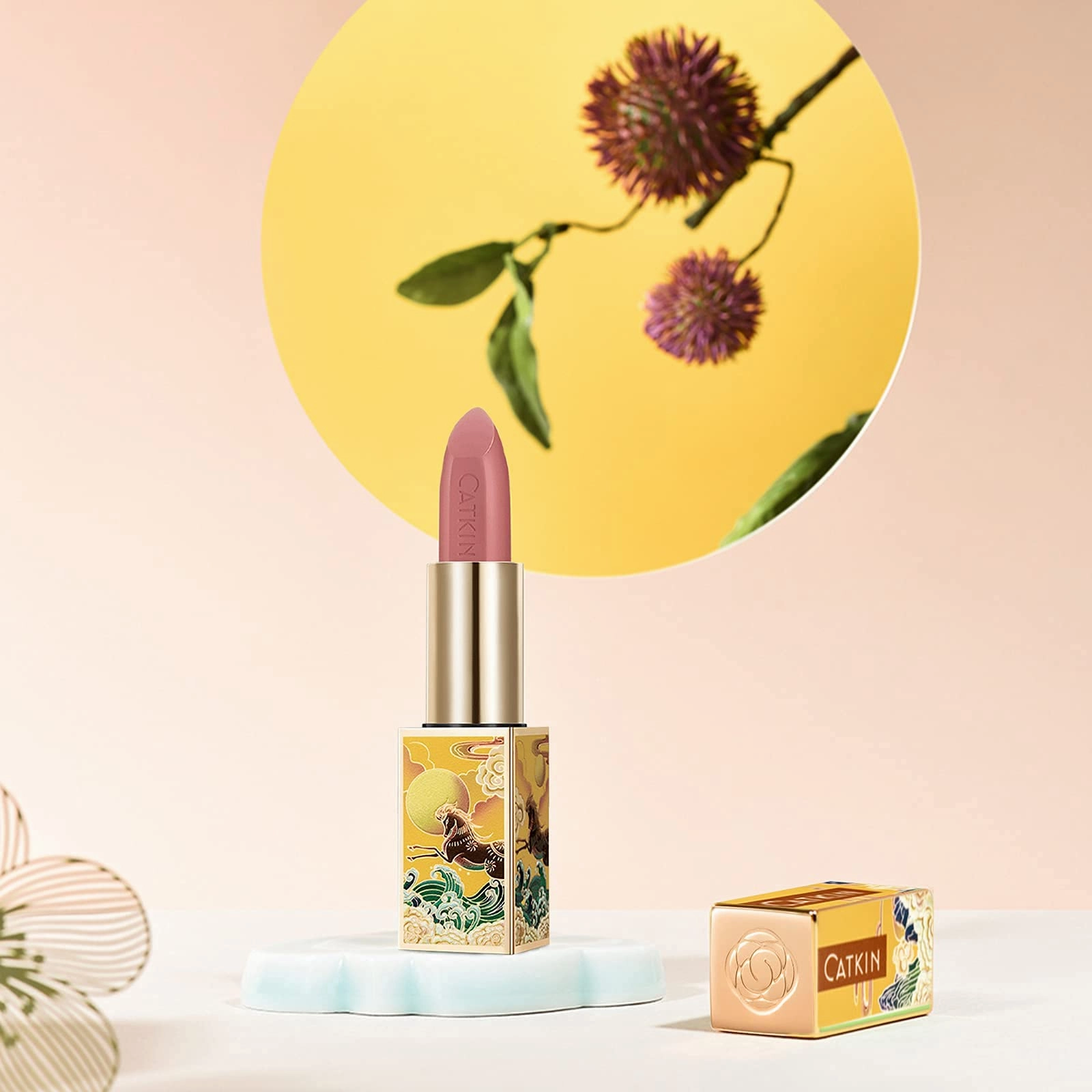 CATKIN 2Pcs Makeup Set Includes Moisturising Lip Balm C01 and Matte Lipstick CO157