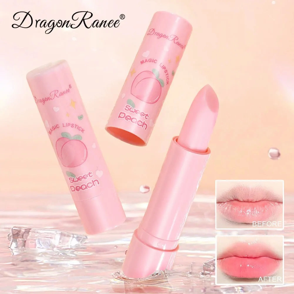 Changing Top-choice Lasting Waterproof Moisturizing 1PC Makeup Cost-efficient Care Peach Cosmetics Lip Lip Balm Lipstick Temperature Color Change Tinted