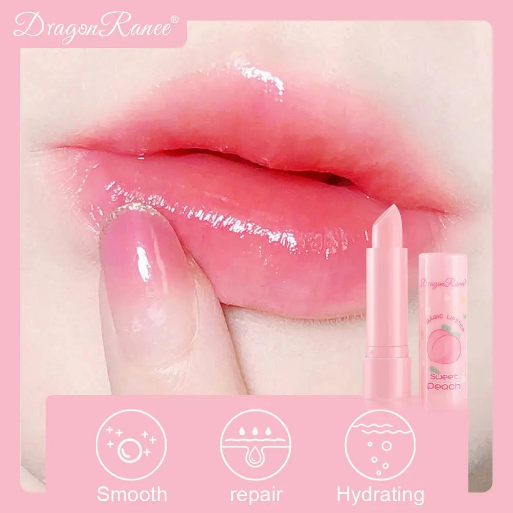 Changing Top-choice Lasting Waterproof Moisturizing 1PC Makeup Cost-efficient Care Peach Cosmetics Lip Lip Balm Lipstick Temperature Color Change Tinted