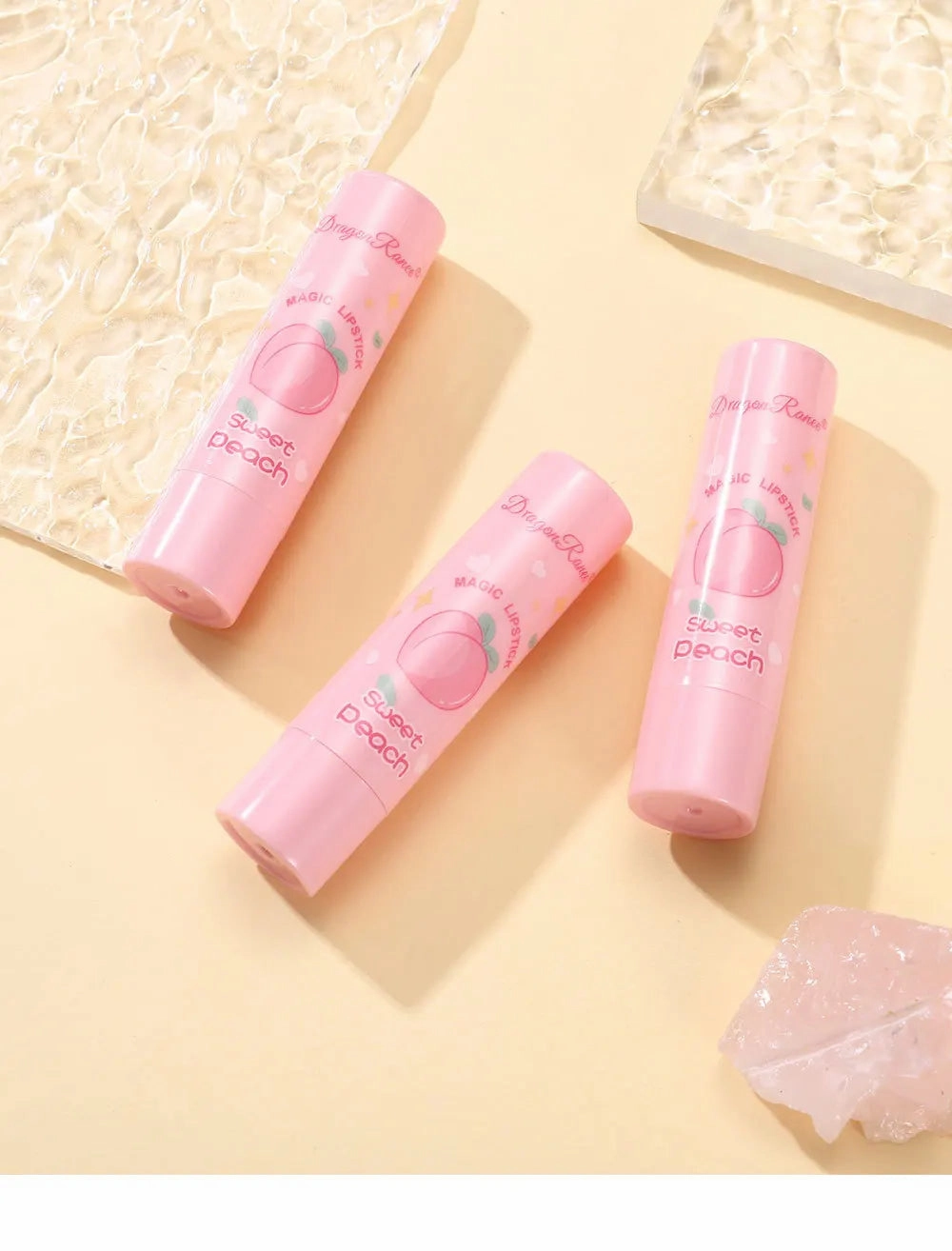 Changing Top-choice Lasting Waterproof Moisturizing 1PC Makeup Cost-efficient Care Peach Cosmetics Lip Lip Balm Lipstick Temperature Color Change Tinted