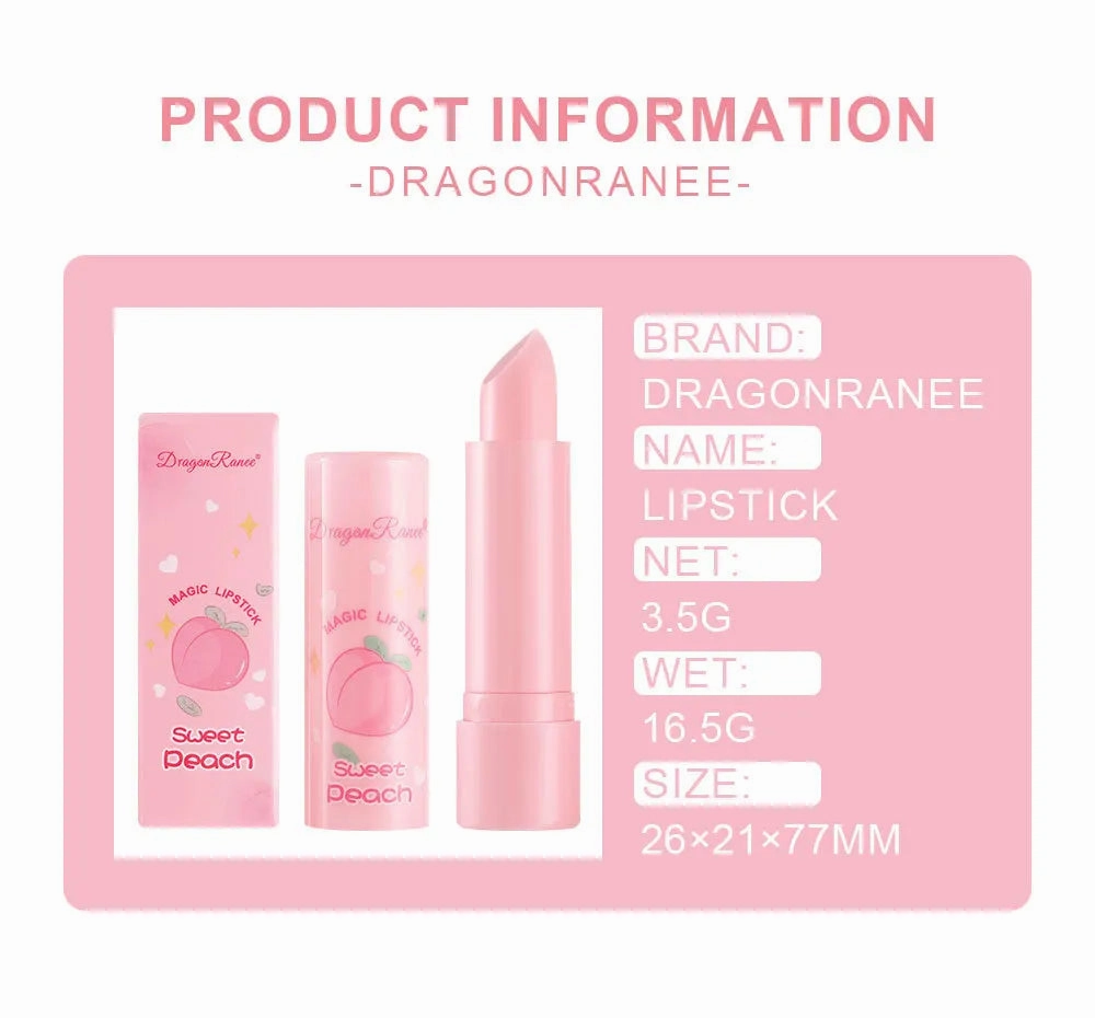 Changing Top-choice Lasting Waterproof Moisturizing 1PC Makeup Cost-efficient Care Peach Cosmetics Lip Lip Balm Lipstick Temperature Color Change Tinted