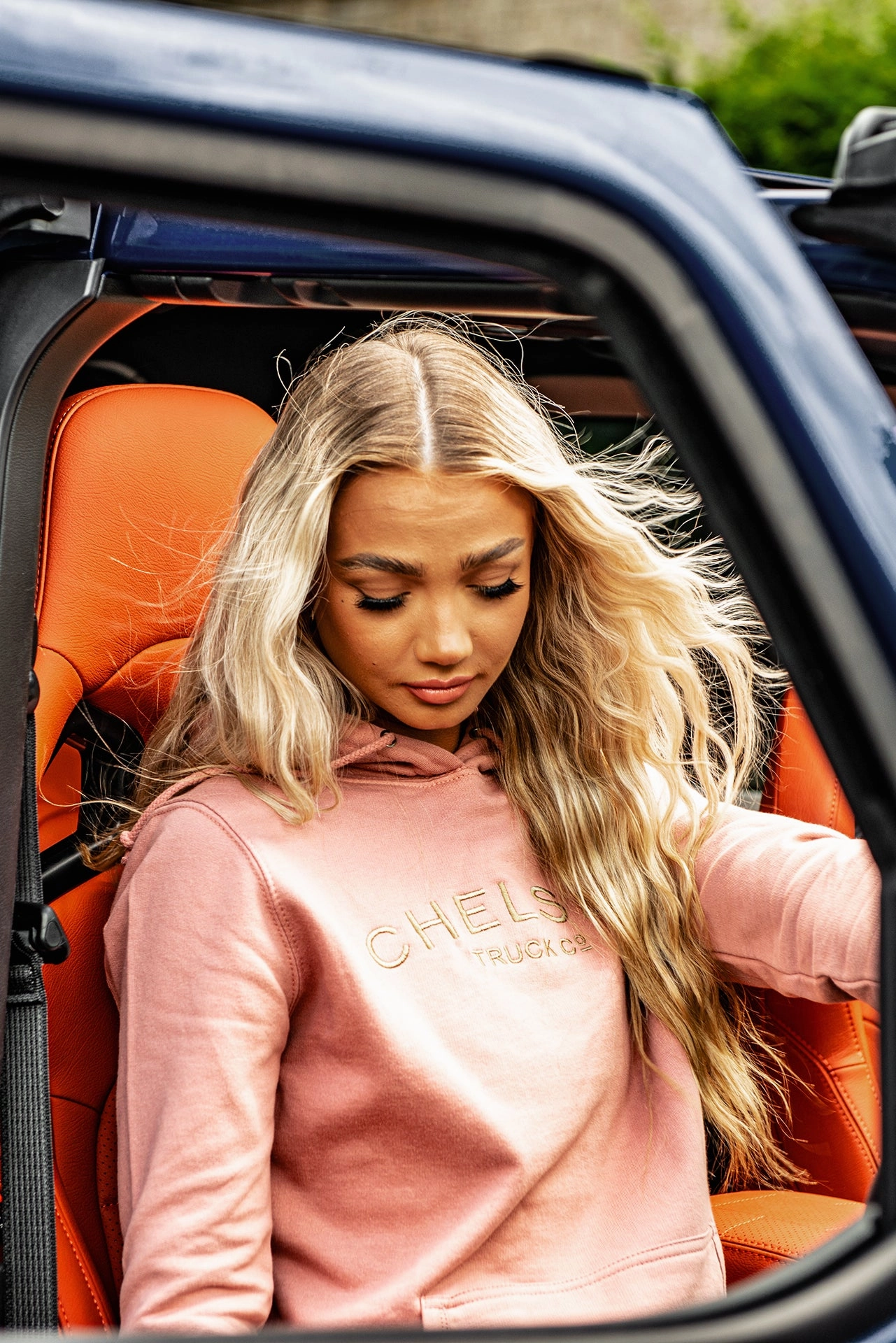 Chelsea Truck Co Hoodie - Dusty Pink with Gold Embroidery