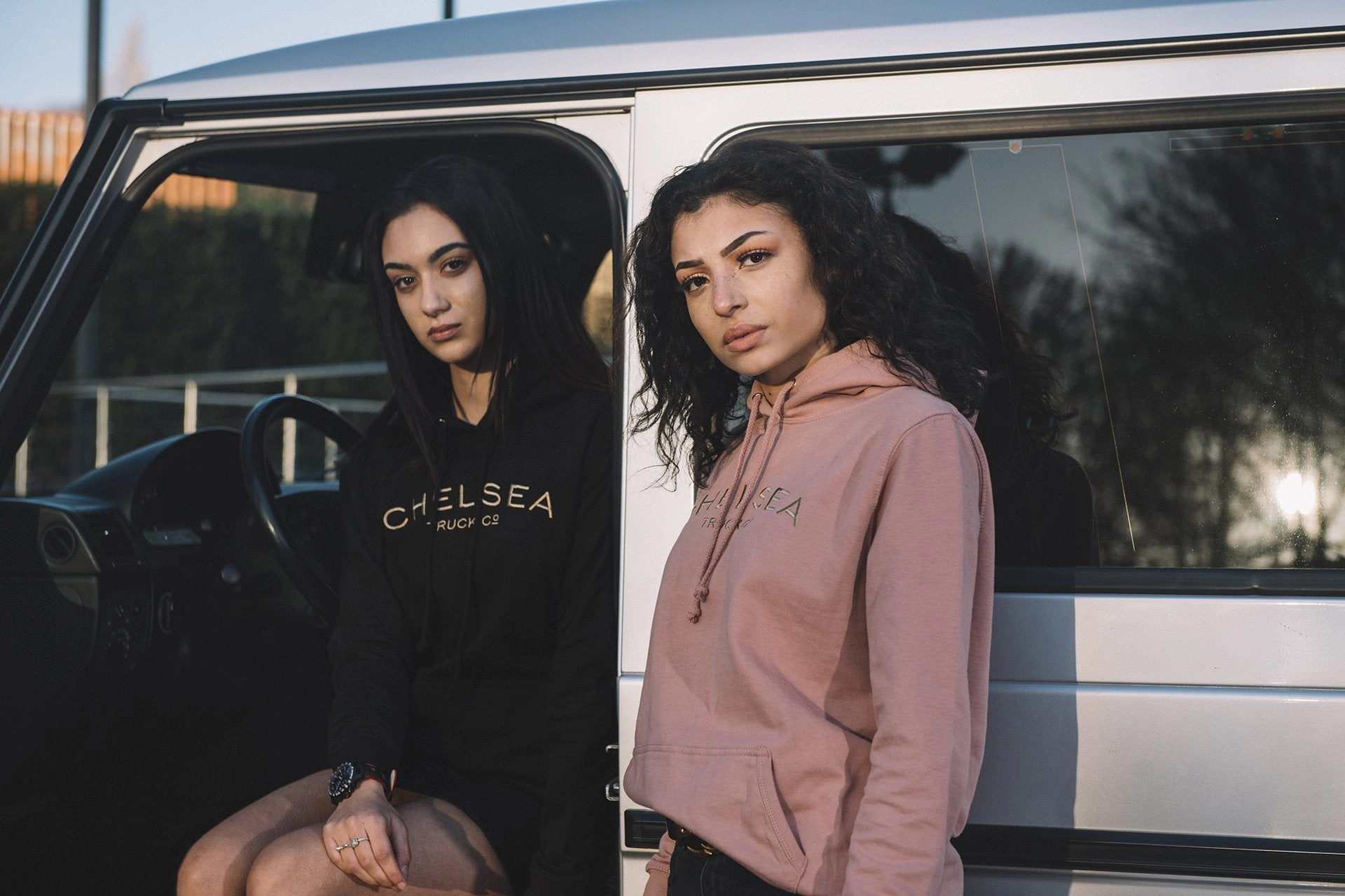 Chelsea Truck Co Hoodie - Dusty Pink with Gold Embroidery