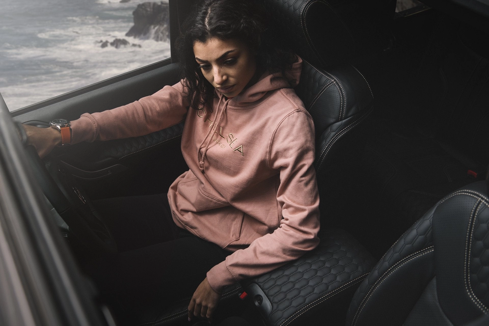 Chelsea Truck Co Hoodie - Dusty Pink with Gold Embroidery