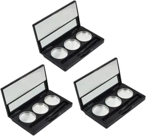 Clear Container 3 Pieces DIY Makeup Container Blush Storage Case Eyeshadow Pan Case with Mirror Empty Eyeshadow Case Empty Eyeshadow Box Magnetic Travel Containers, style