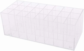 Clear Acrylic Lip Gloss Holder 24 Slots Lipstick for Case Display Stand Storage