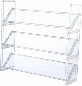 Clear Cosmetic Storage Organizer, Jewelry Lipstick Holder Display Case, 3 Tier L