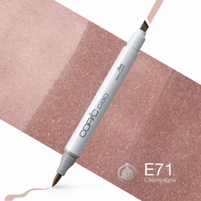 COPIC Ciao Coloured Marker Pen - (E-71) Champagne, For Art & Crafts, Colouring, Graphics, Highlighter, Design, Anime, Professional & Beginners, Art Supplies & Colouring Books